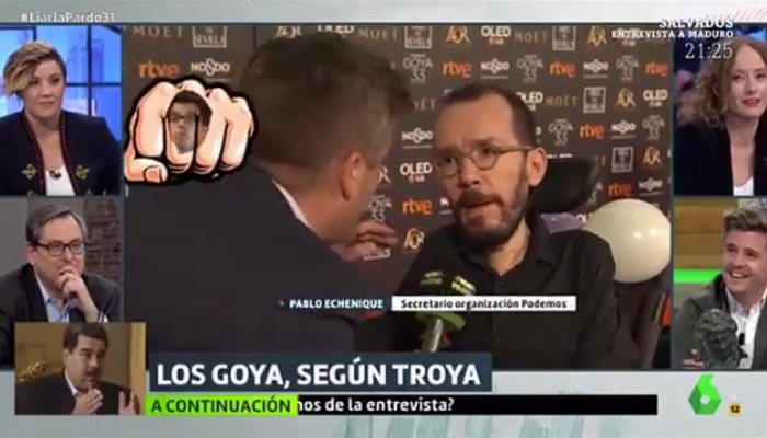 Pablo Echenique en la alfombra roja de los Goya 2019