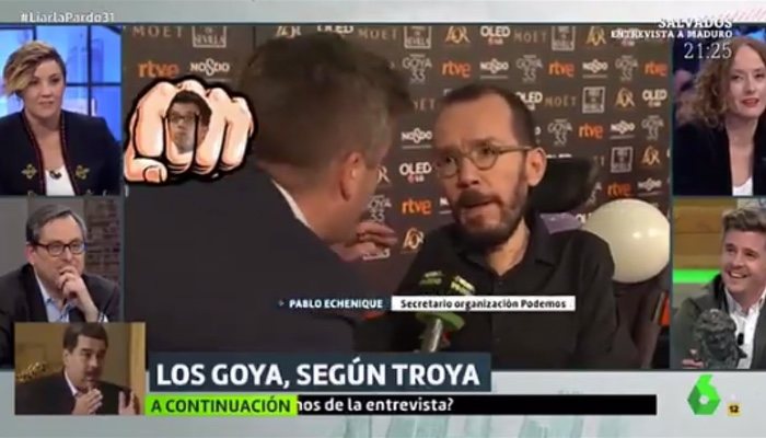 Pablo Echenique en la alfombra roja de los Goya 2019