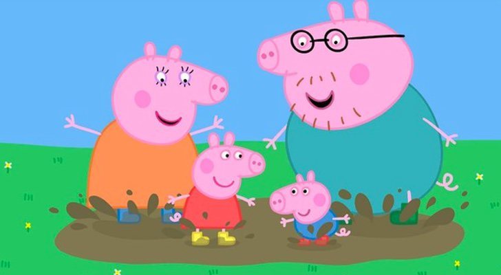 Peppa Pig junto a su familia