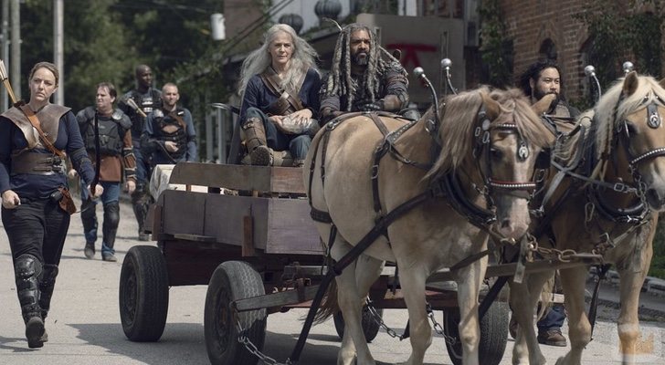 Carol y Ezekiel en la novena temporada de 'The Walking Dead'
