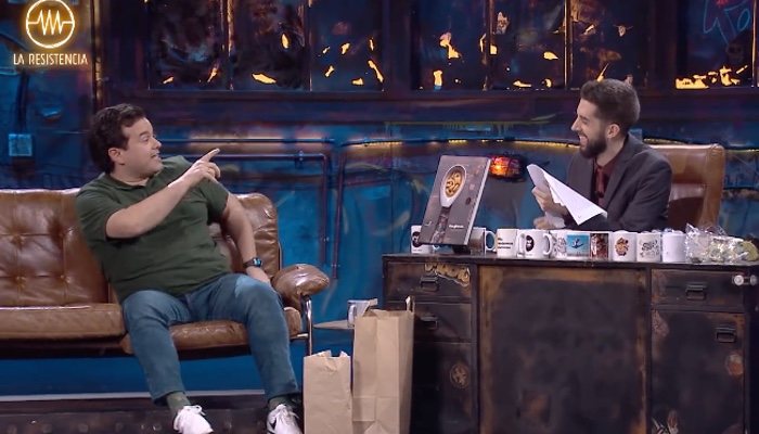 Marcos Morán con David Broncano en 'La resistencia'