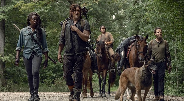 Michonne, Daryl y Aaron en 'The Walking Dead'