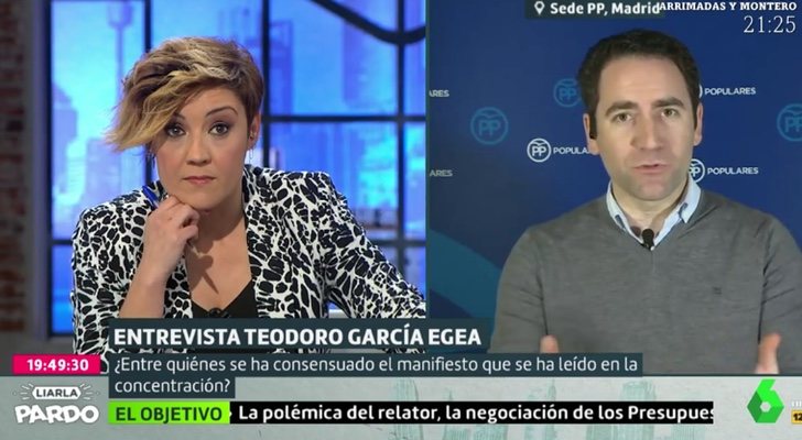 Cristina Pardo y Teodoro García Egia en 'Liarla Pardo'