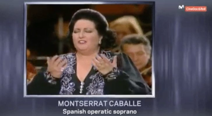 Montserrat Caballé en la retransmisión de los Grammy 2019 en Movistar+