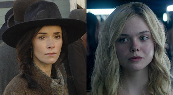 Abigail Spencer en 'Timeless' y Elle Fanning en "The Neon Demon"