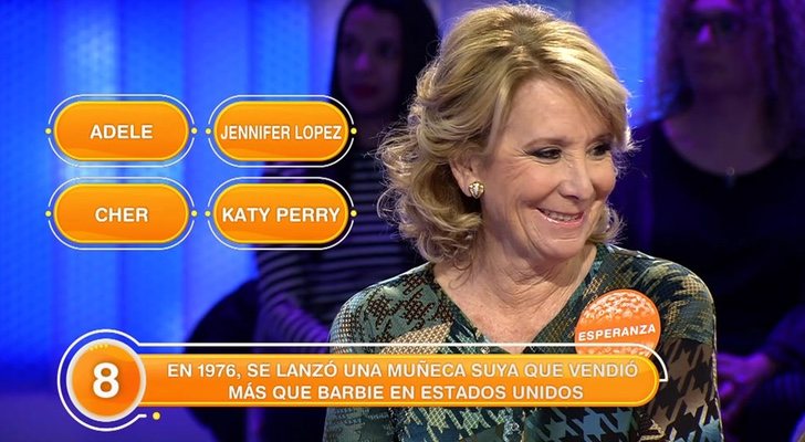 Esperanza Aguirre en 'Pasapalabra'