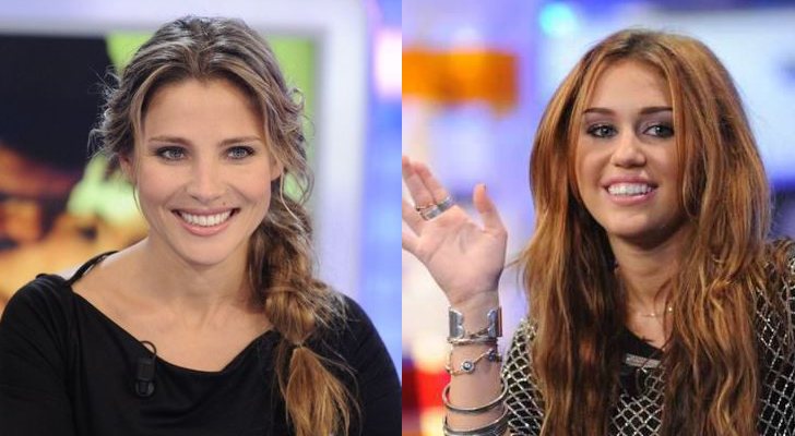 A la izquierda, Miley Cyrus; a la derecha, Elsa Pataky