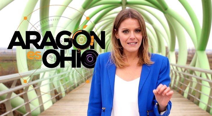 Andrea Ropero presentando 'Aragón es Ohio'