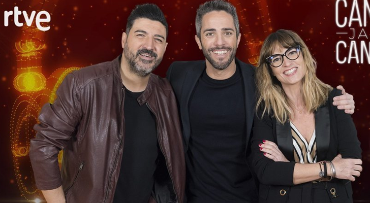 Roberto Leal, Tony Aguilar y Noemí Galera en 'La mejor canción jamás cantada'