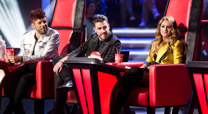 Pablo López, Antonio José y Paulina Rubio en &#39;La Voz&#39;