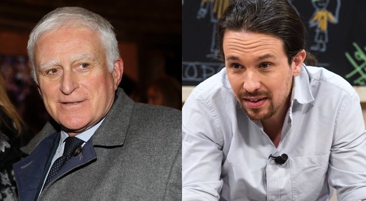 Paolo Vasile, consejero de Telecinco, y Pablo Iglesias, líder de Podemos