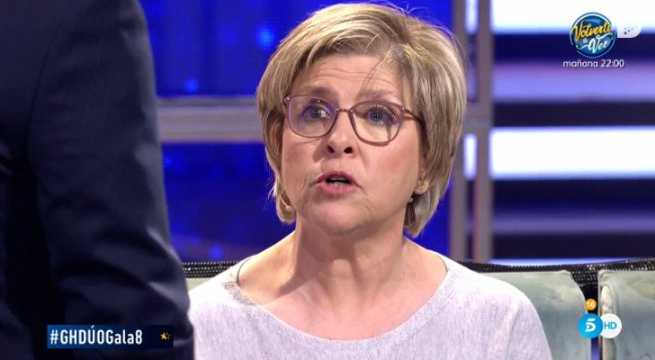 Juani, madre de María Jesús Ruiz, en plató