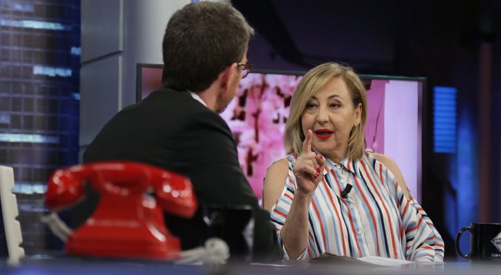 Carmen Machi con Pablo Motos en 'El hormiguero'