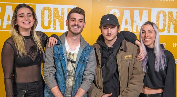 Anna Linares, Antón Lofer, Pau Clavero y Gio Bravar en la presentación de &#39;Cam On&#39;