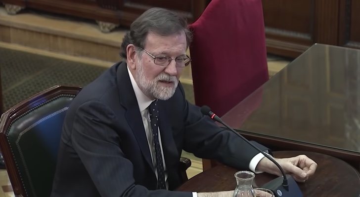 Mariano Rajoy declarando en el juicio del procés