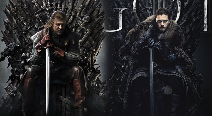 Ned Stark y Jon Nieve