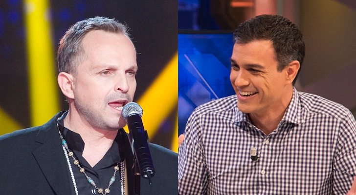Miguel Bosé y Pedro Sánchez