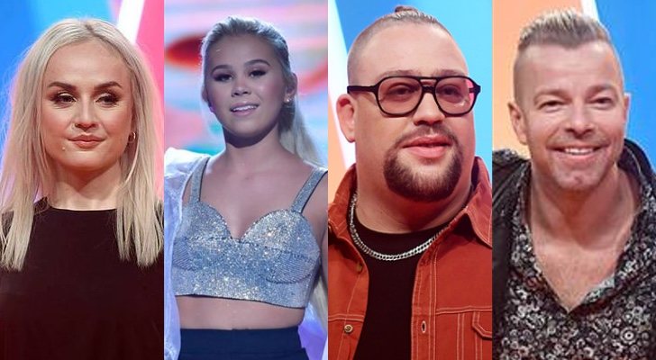 Anna Bergendahl, Lisa Ajax, Nano y uno de los componente de Arvingarna