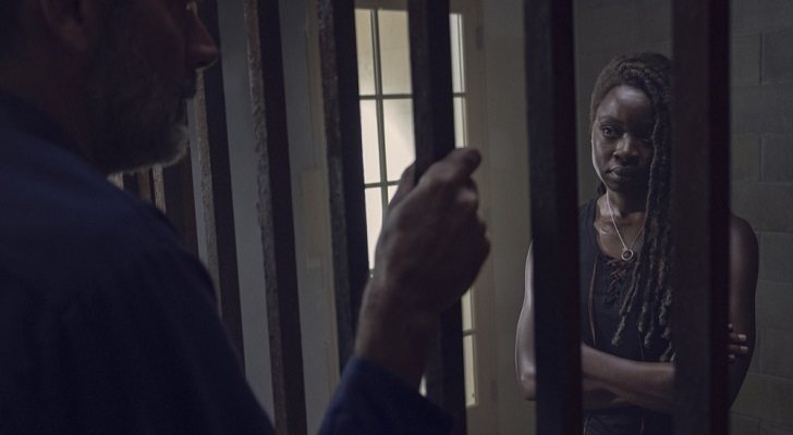 Michonne conversa con Negan en 'The Walking Dead'