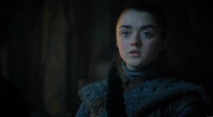 Arya sostiene lo que podría ser vidriagón en el tráiler de la última temporada de 'Juego de Tronos'