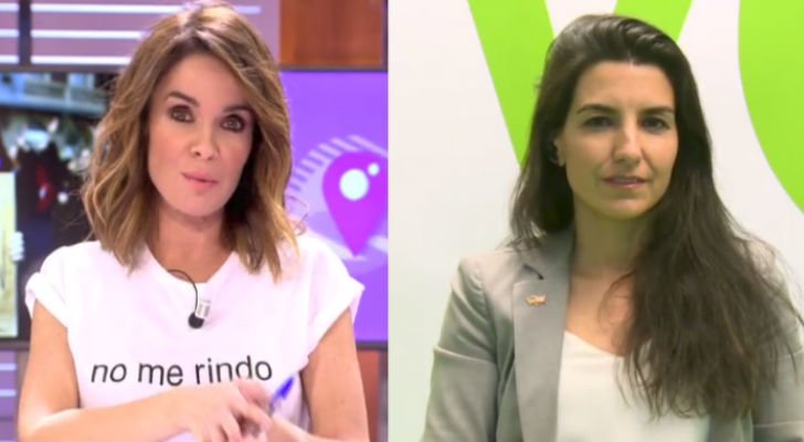 Carme Chaparro y Rocío Monasterio durante una conexión en 'Cuatro al día'