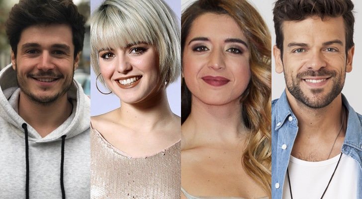 Miki Núñez, Alba Reche, Lola Índigo y Ricky Merino