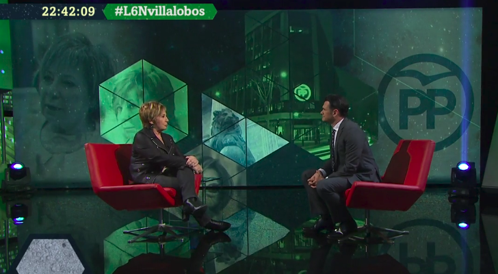 &#39;Celia Villalobos en el plató de &#39;laSexta Noche&#39;