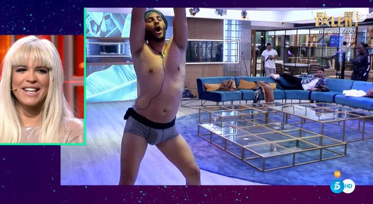 Antonio Tejado en calzoncillos durante la última fiesta