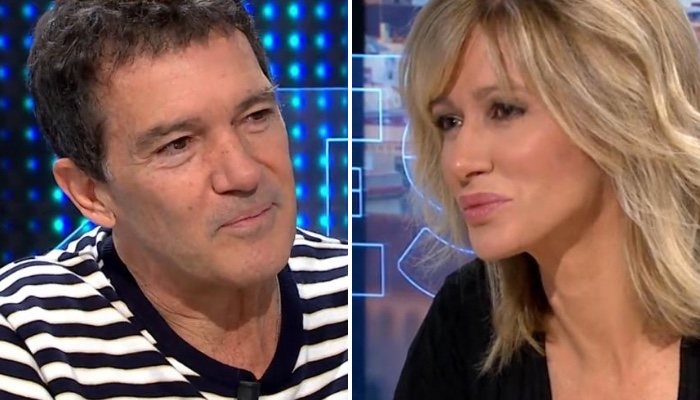 Antonio Banderas con Susanna Griso en 'Espejo público'