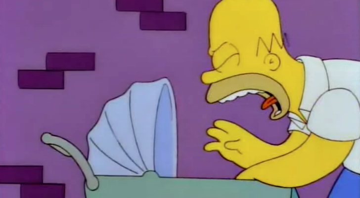 Homer grita a pleno pulmón en 'Los Simpson'