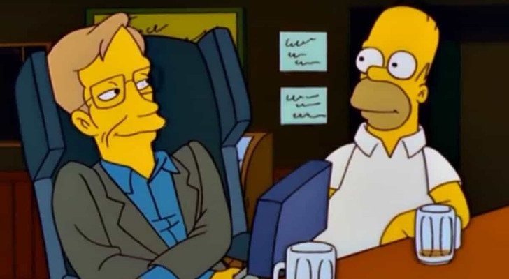 Stephen Hawking y Homer Simpson en 'Los Simpson'