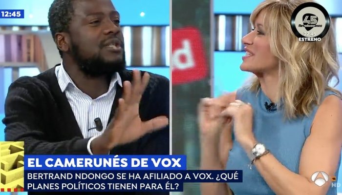 Bertrand Ndongo y Susanna Griso