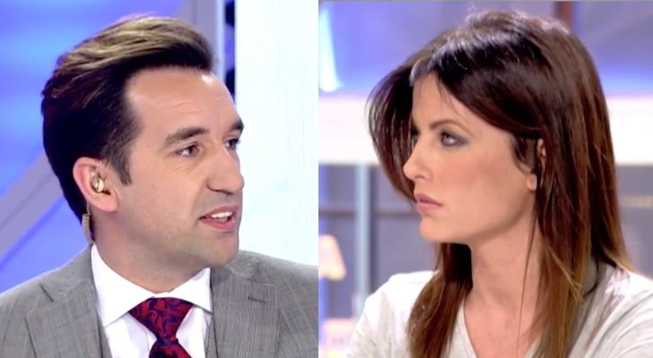 Miguel Lago, en 'Todo es mentira', y Cristina Seguí en una aparición de 'Cuatro al día'