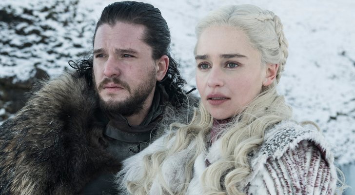 Jon Nieve y daenerys Targaryen en la octava y última temporada de 'Juego de tronos'