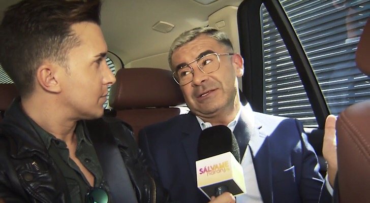 Omar Suárez, reportero de &#39;Sálvame&#39;, acompaña a Jorge Javier Vázquez en su regreso a casa