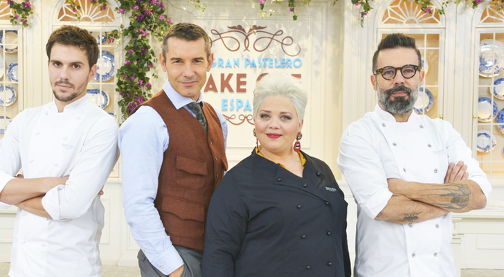 Jesús Vázquez y el jurado de 'Bake Off' (Cuatro)