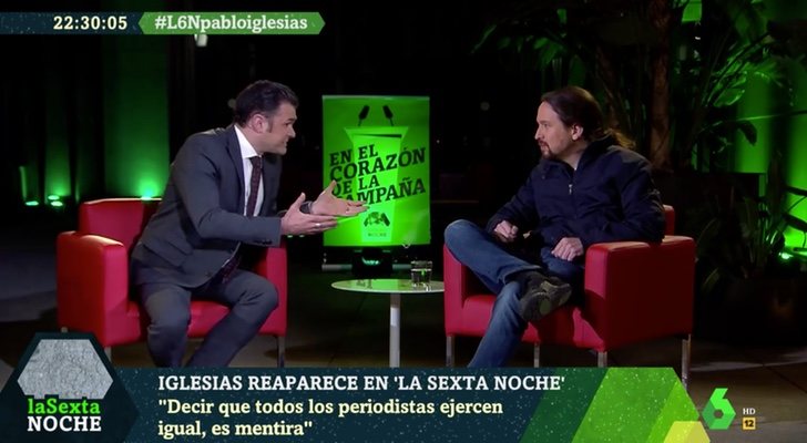 Iñaki López y Pablo Iglesias discuten en 'laSexta Noche'