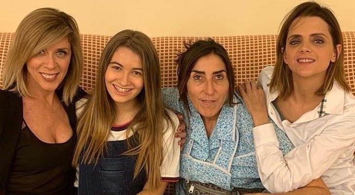 Eva Isanta, Carlota Boza, Paz Padilla y Macarena Gómez, en el plató de 'La que se avecina'