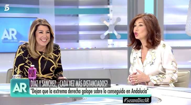 Ana Rosa Quintana y Susana Díaz discuten en 'El programa de Ana Rosa'