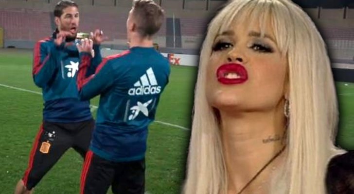 Sergio Ramos con Muniain e Ylenia