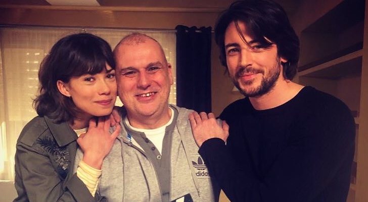 Andrea del Río, el director Nacho Guilló y Ángel de Miguel en el rodaje de 'Servir y proteger'