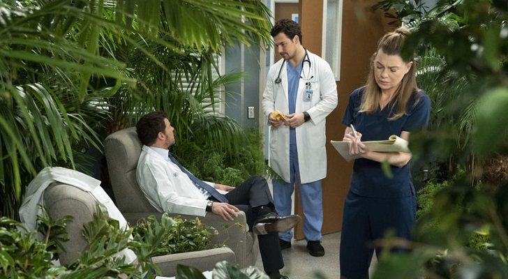 DeLuca hablando con Karev y Meredith en 'Anatomía de Grey'