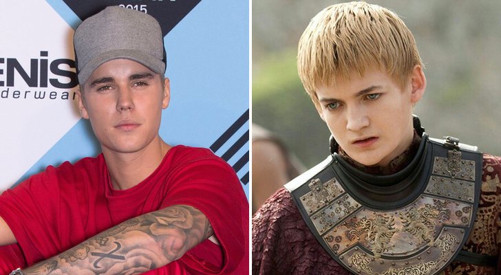 Justin Bieber junto a Joffrey Baratheon de 'Juego de Tronos'