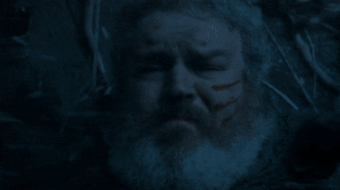 Hodor aguanta el portón para proteger a Bran y Meera