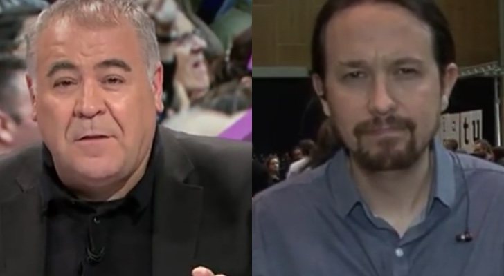 Antonio G. Ferreras y Pablo Iglesias en 'Al rojo vivo'