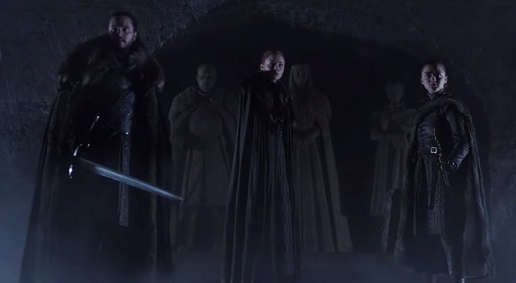 Jon, Sansa y Arya en uno de los primeros teasers de la octava temporada de 'Juego de Tronos'