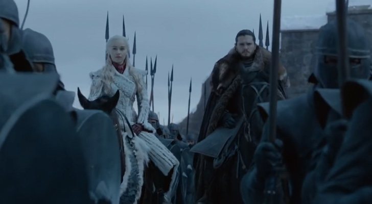 Daenerys y Jon Snow en la octava temporada de 'Juego de Tronos'