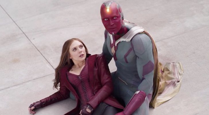 Elizabeth Olsen (Bruja Escarlata) y Paul Bettany (Vision)