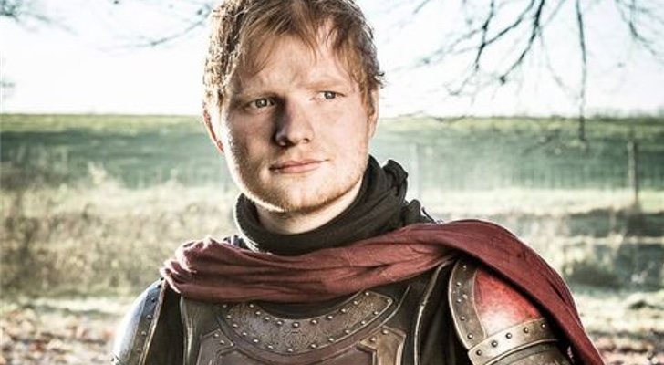 Ed Sheeran vestido como el soldado al que interpretó en 'Juego de Tronos'