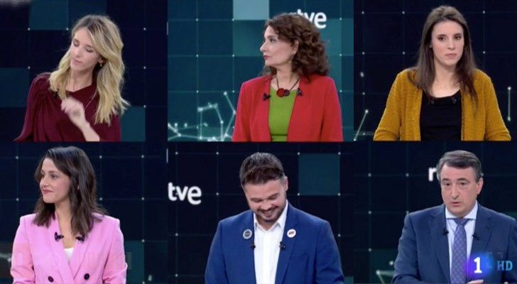 Los representantes de los partidos políticos en el 'Debate a 6'